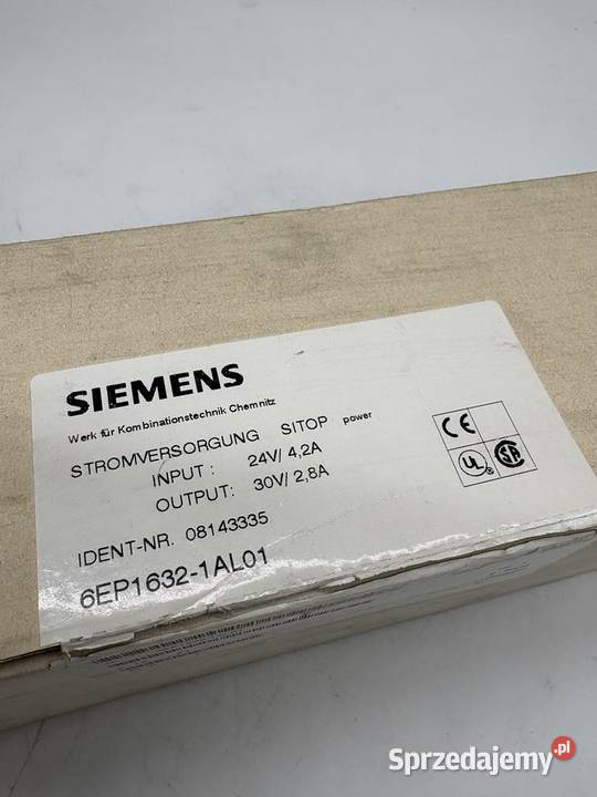 Siemens 6EP16321AL01 Power Supply mazowieckie Warszawa