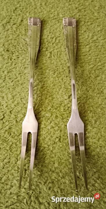 2 posrebrzane widelce do wędlin firmy HEFRA wzór