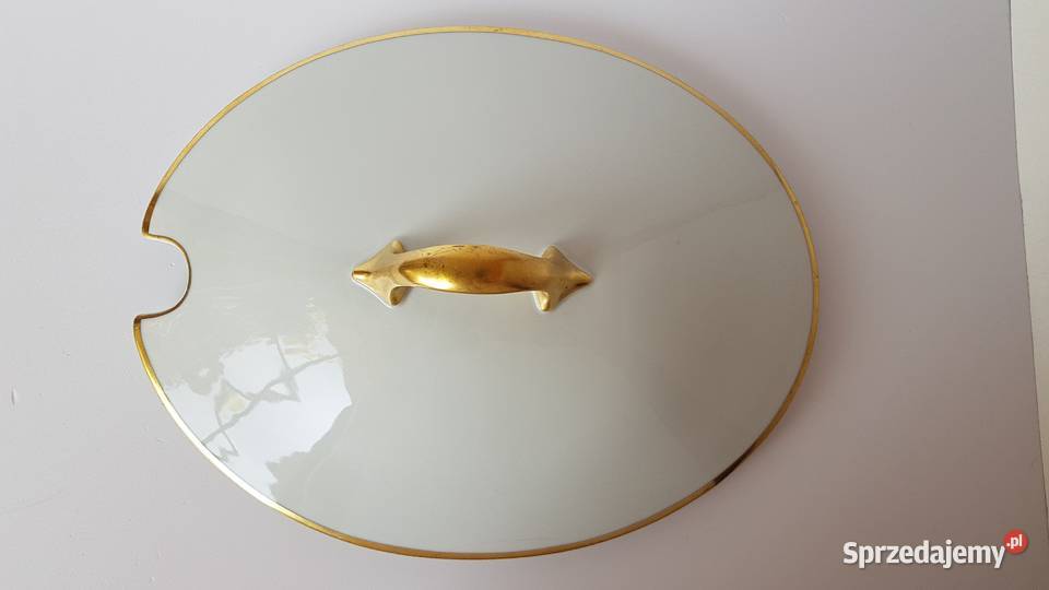 Porcelanowa waza OHME ze złoceniami stara Dąbrowa Górnicza