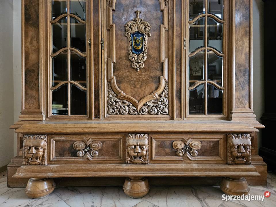 Przepiękna i bogata biblioteka w stylu gdańskim Meble zachodniopomorskie