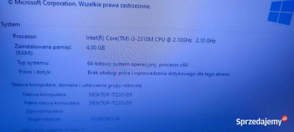 Toshiba c660 i32310m HDD 500gb 4gb ram Laptopy i netbooki Drzycim sprzedam