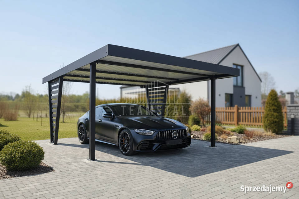 Carport V PREMIUM 5x55m Wypełnienie panelami samodzielny