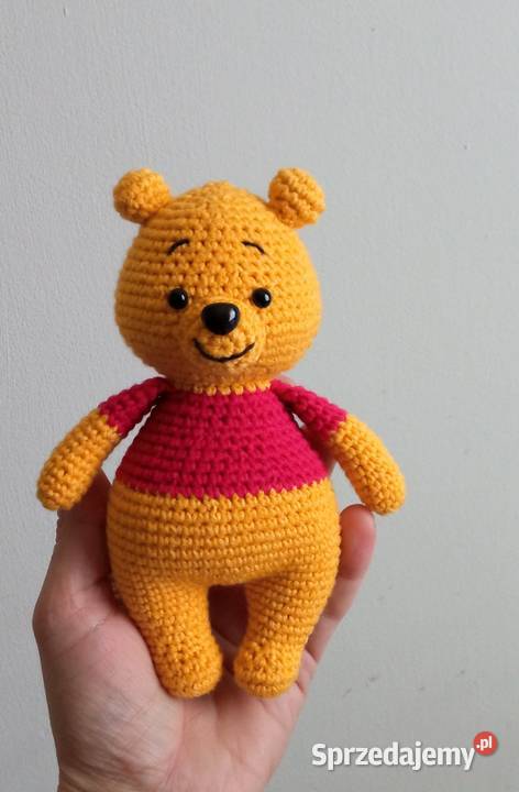 Kubuś Puchatek wykonany na szydełku Łask