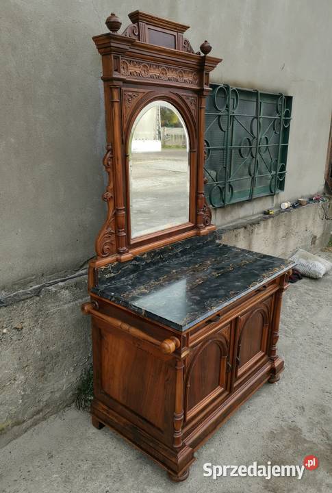 Eklektyczna włoska toaletka komoda z lustrem Antyki, Sztuka, Kolekcje Wałbrzych