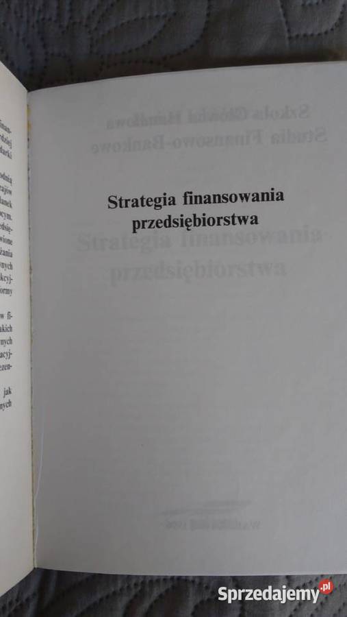 STRATEGIA FINANSOWANIA PRZEDSIĘBIORSTWA Janina Warszawa