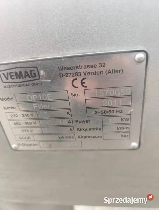 VEMAG DP10E LPG 208 AH 204 Przemysłowa linia do Krotoszyn
