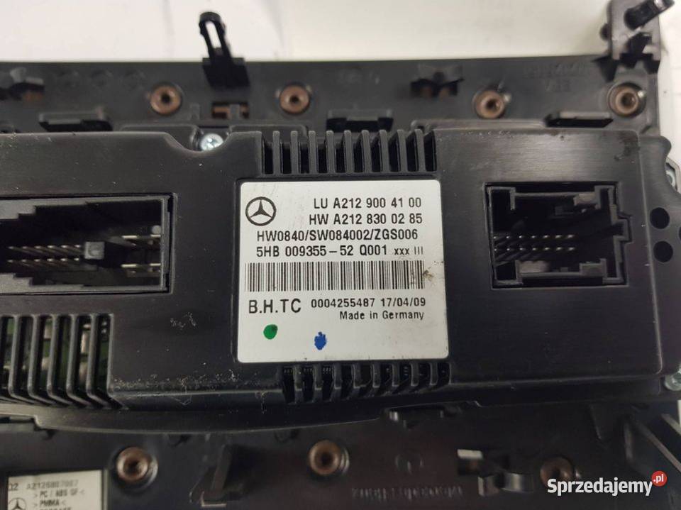 PANEL KLIMATYZACJI A2129004100 MERCEDES W212 Lipno sprzedam