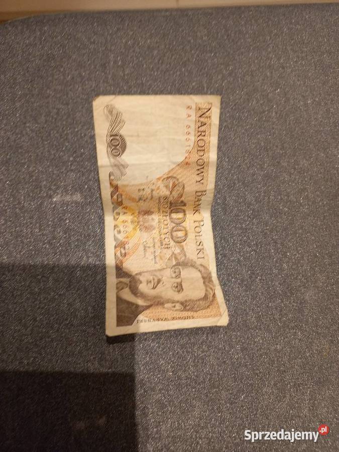 Banknot 100 Waryński prl Warszawa