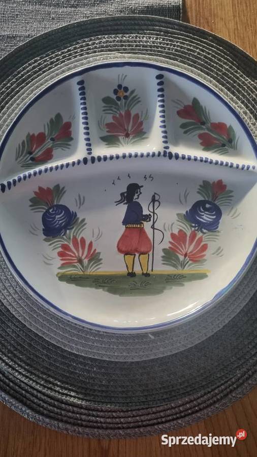 Talerz Ceramika Quimper vintage wielkopolskie sprzedam