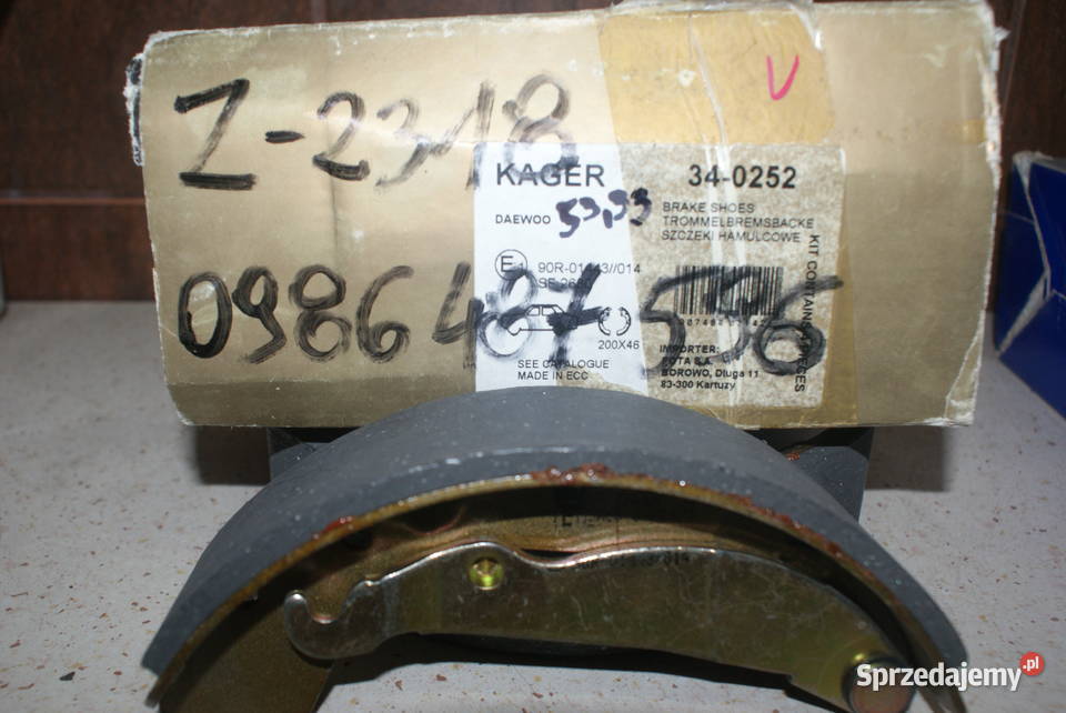 0 986 487 596 BOSCH SZCZĘKI HAMULC FIAT PUNTO II Pozostałe Białobrzegi