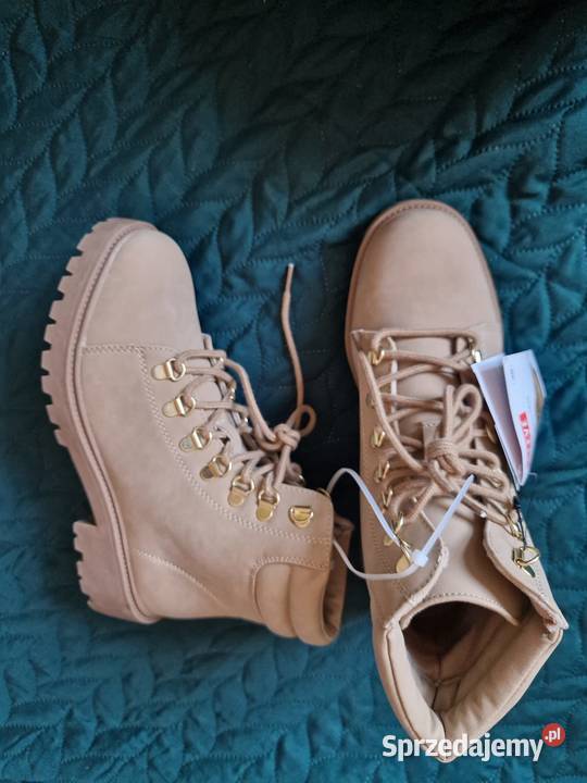 Nowe Botki damskie Cleve rozmiar 38 brązowebeż dolnośląskie Wrocław sprzedam