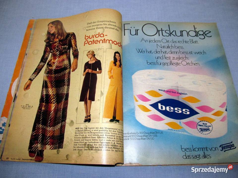 Burda Moden 121971 magazyn mody wykroje Vintage
