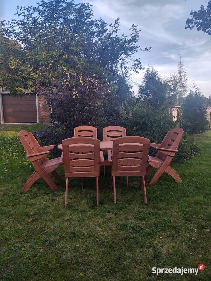 Meble ogrodowe drewniane składane meble tarasowe Ogród śląskie