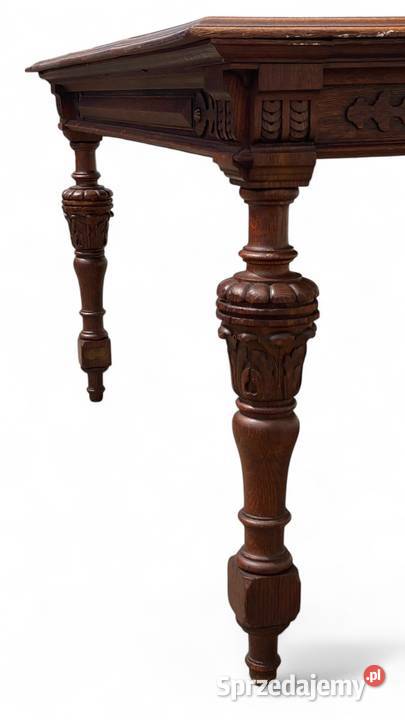 Rzeźbiony komplet do jadalni w eklektycznym Gryfice sprzedam