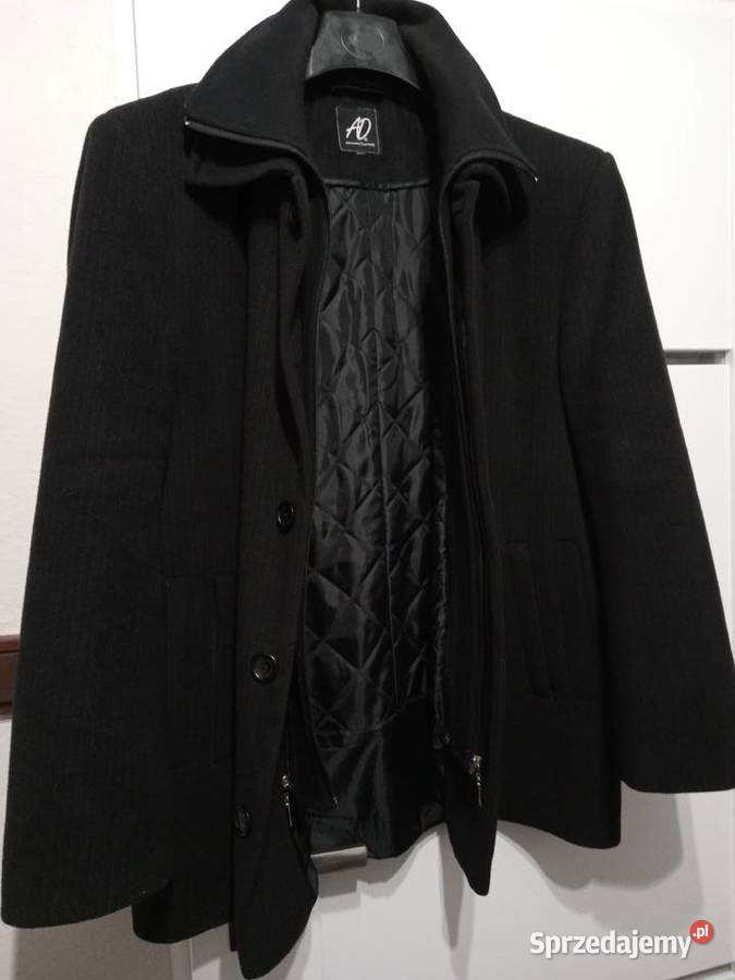 Kurtka zimowa wełniana z kaszmirem męska Zimowa