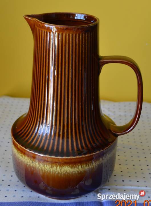 dzbanek szkliwiony Colditz lata 60te Kętrzyn