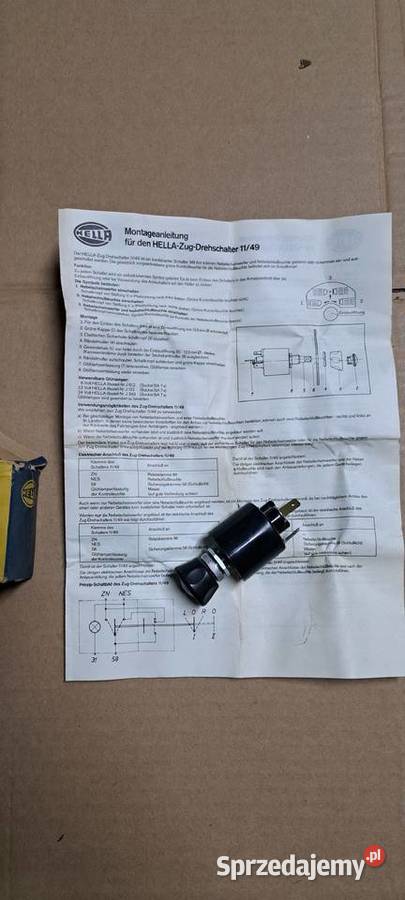 Przełącznik obrotowy z lampką Hella 6RE00159600 osobowe