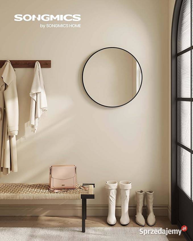 lustro okrągłe z metalową ramą 50 łódzkie Łódź