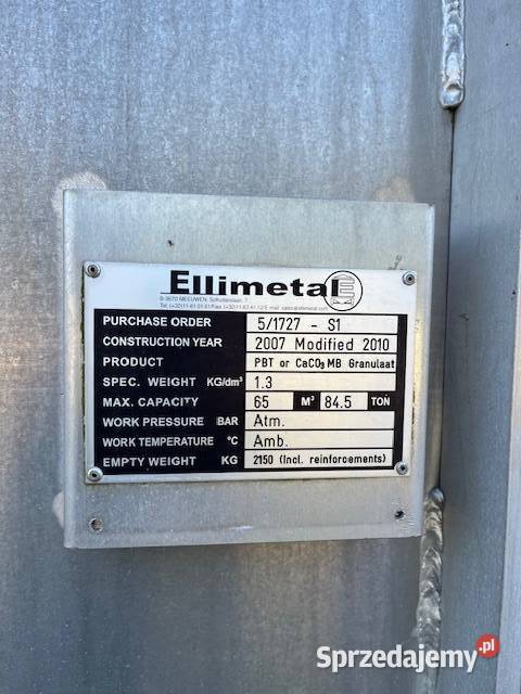 Silos silosy aluminiowe do granulatu tworzywa o Wrocław