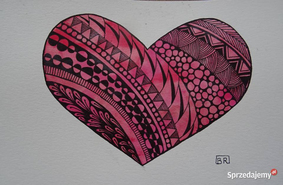Akwarela Akwarelka Obraz pt Serce rozmiar 21 x Warszawa