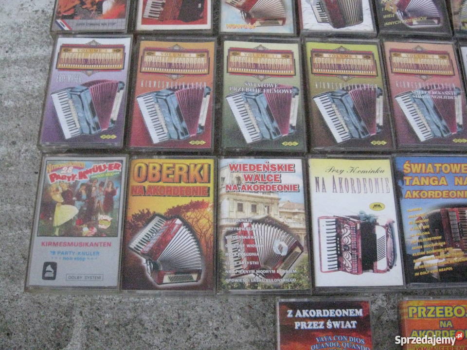 Stare kasety magnetofonowe AKORDEONY Płyty i kasety warmińsko-mazurskie Grodziczno