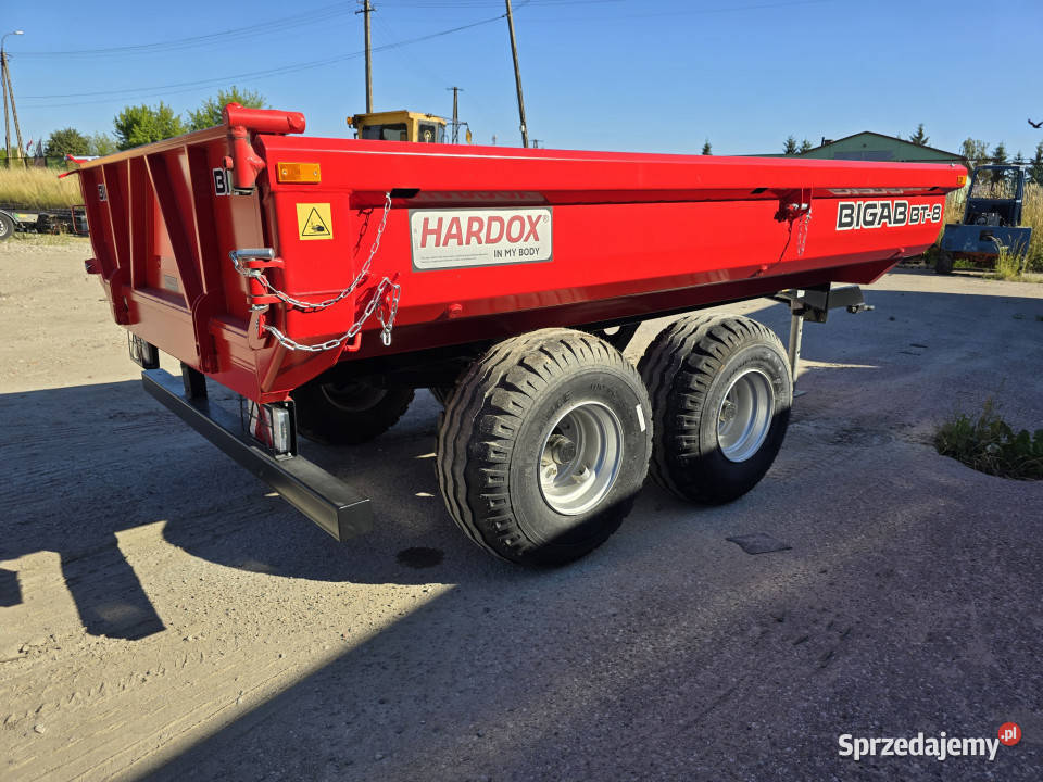 Przyczepa wywrotka BIGAB BT8 HARDOX NOWA 2024 nieuszkodzony Rudolfowo sprzedam