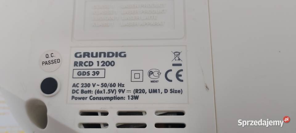 Kultowy Boombox Grundig RRCD 1200 CD Radio Wąbrzeźno