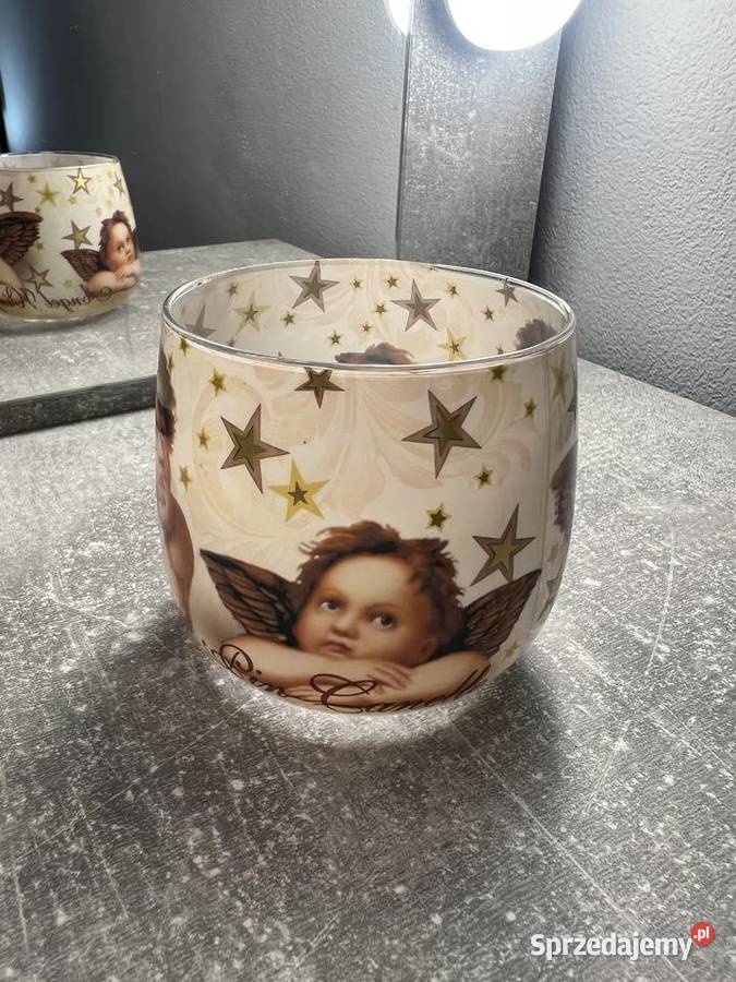 Świecznik ozdoba z aniołkami aniołami Jasło