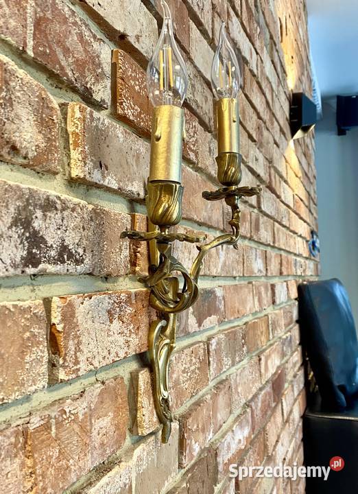 Francuski kinkiet mosiądz Antyk Warszawa