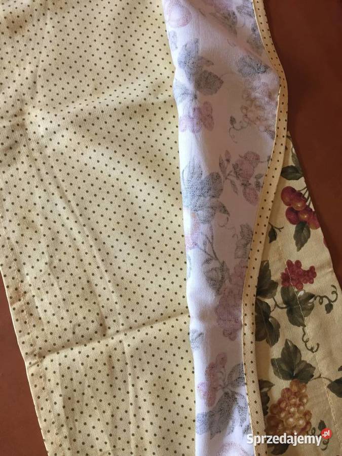 Angielskie dwie zazdrostki i serwetki Wystrój okien Ryki