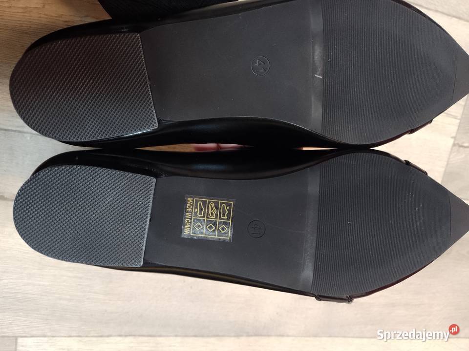 41 Czarne zdobione baleriny wieczorowe NOWE inna