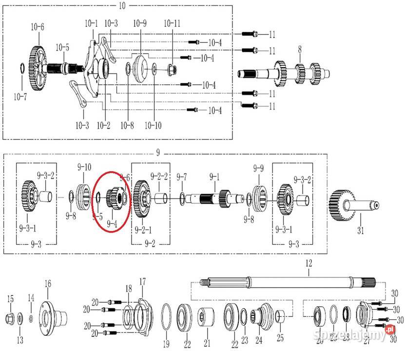 Zębatka skrzyni Keeway Leone 500 Mastiff 500 Silniki i osprzęt Gostynin