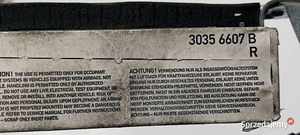 PODUSZKA AIRBAG MERCEDES W221 S350 2218600605 Pozostałe