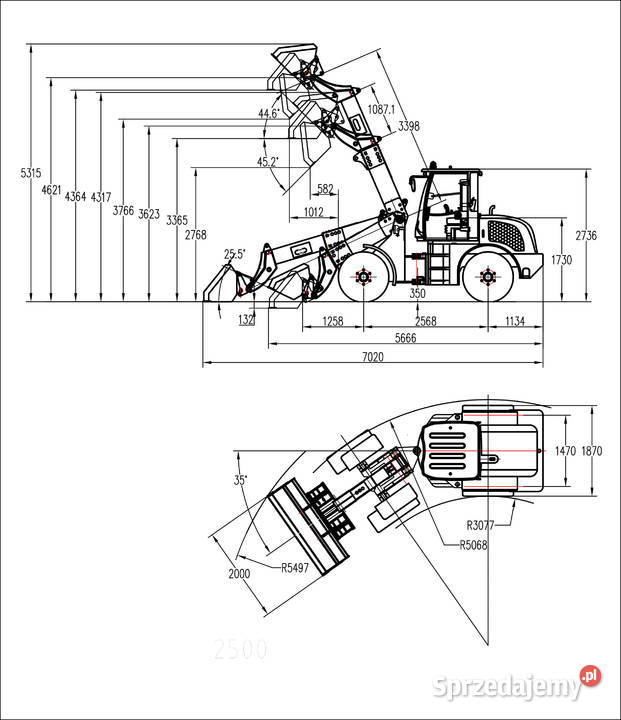 Ładowarka teleskopowa KIMAAPS 2500T model 2023 Pozostałe Legnica