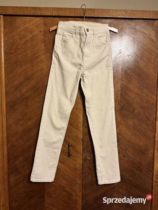 Jeansy damskie XS beżowe Massimo Dutti bawełna Częstochowa sprzedam