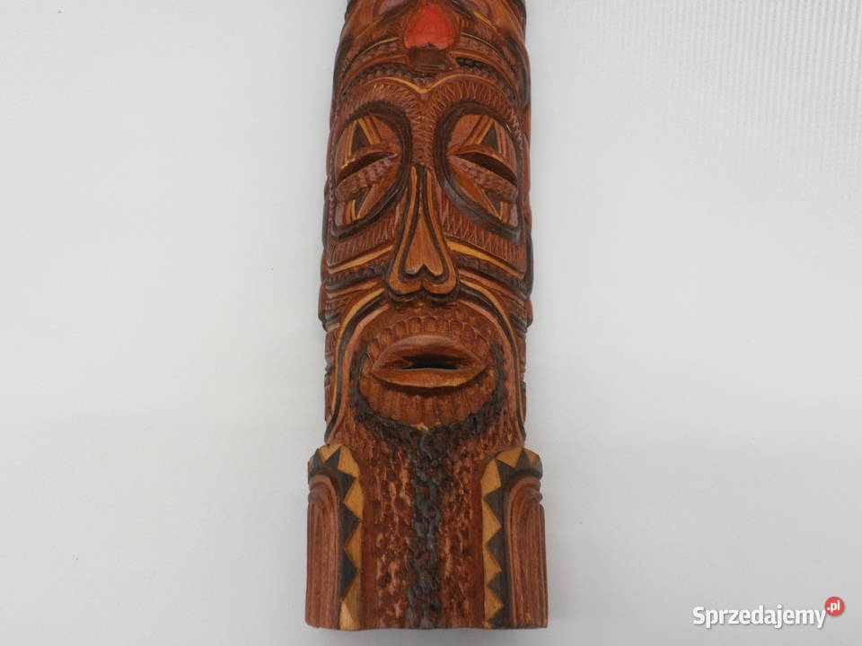 Ręcznie rzeźbiony totem TIKI Unikatowa rzeźba z