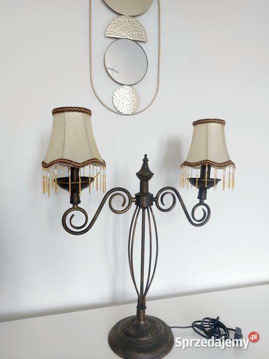 Duża dwuramienna lampa Retro Lampy stołowe i nocne mazowieckie Warszawa