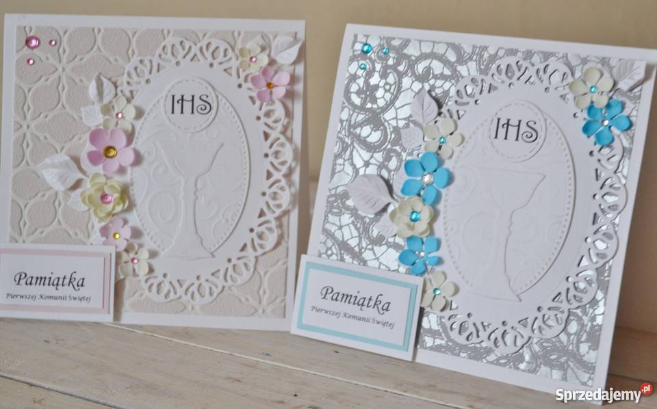 Kartka na Pierwszą Komunię Świętą ręcznie Słupsk sprzedam