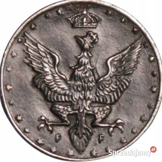 20 Fenigów Królestwo Polskie 1917 r Destrukt Konin