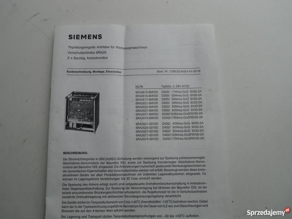 SIEMENS Simoreg D40060MreqGcG6V302A Zespół Barak