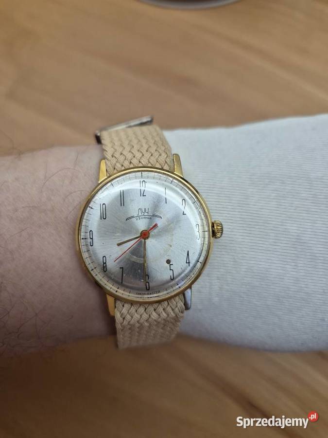 Zegarek złocony Łucz slim garniturowiec Chorzów