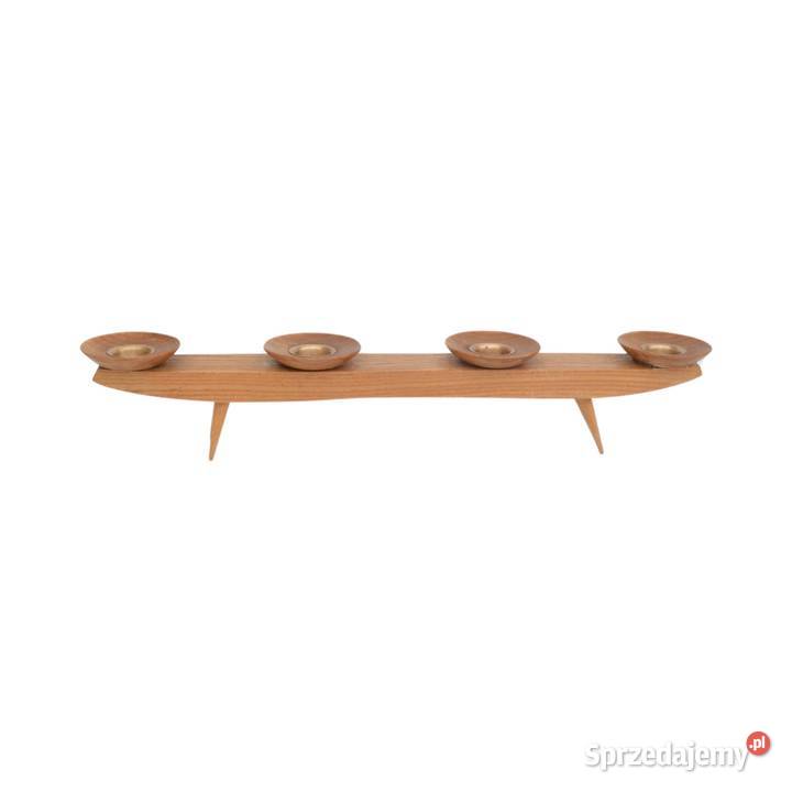 Jesionowy świecznik na małe świece Niemcy lata Warszawa sprzedam