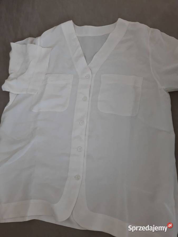 Bluzka biała z jedwabiu Bluzki i koszule Wrocław