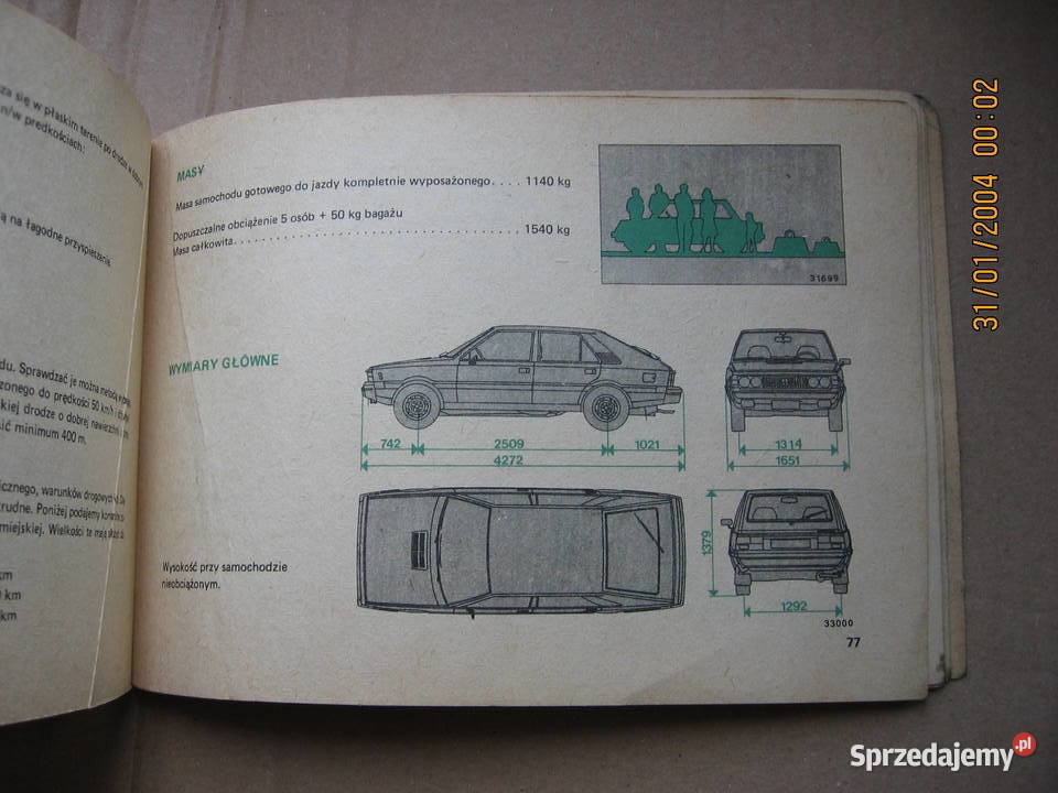 Polonez Borewicz stara instrukcja obsługi 1980r Gadgety motoryzacyjne podkarpackie Przemyśl