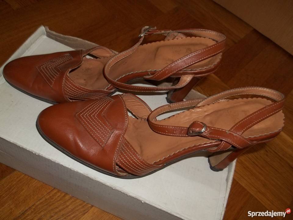 Półbuty skórzane z odkrytą piętą 36 Łódź
