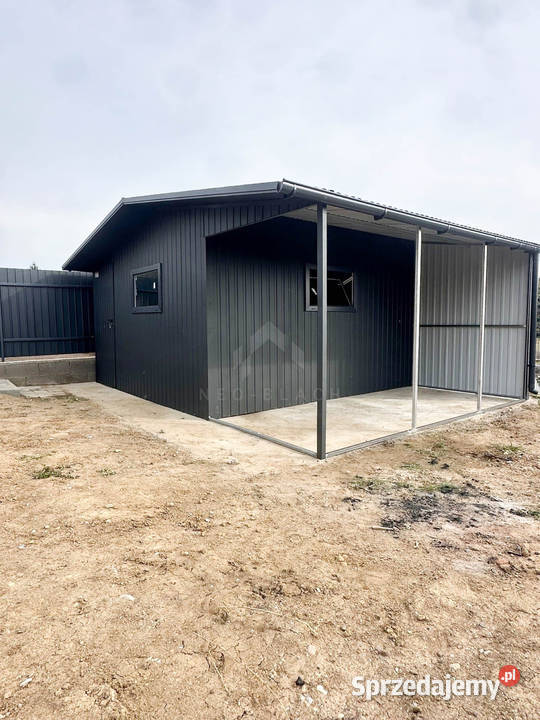 Garaż blaszany Domek ogrodowy 4x6m Wiata 2x6m Dom i Ogród Nysa