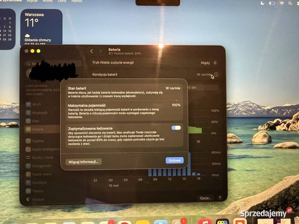 MacBook M2 136 16gb256gb 100 baterii sprzedam