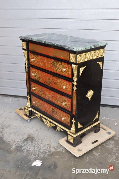 SZAFA KOMODA BOULLE SZAFA MARMUR BRĄZ Meble Kraków