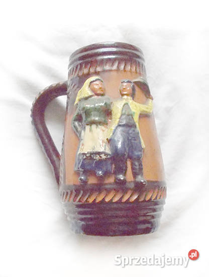 retro ceramika prl ozdobny kufel ceramiczny zachodniopomorskie