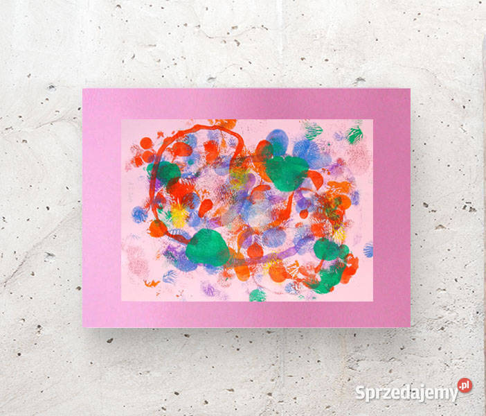 różowy obraz na ścianę różowa abstrakcja rysunek odcienie różowego pomorskie Gdańsk